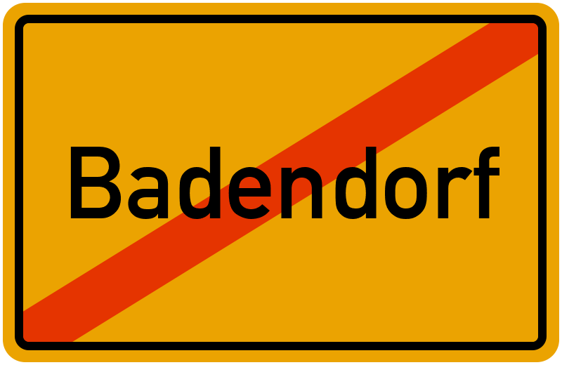 Ortsschild Badendorf