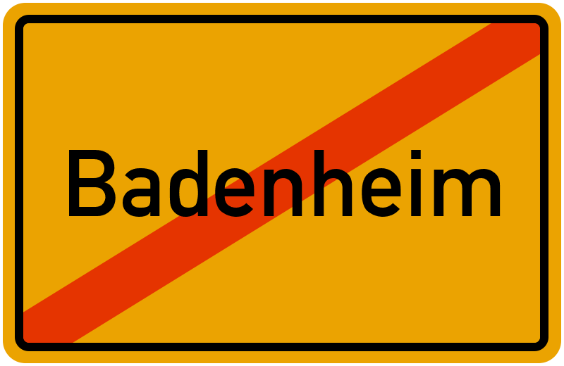 Ortsschild Badenheim
