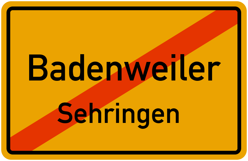 Ortsschild Badenweiler
