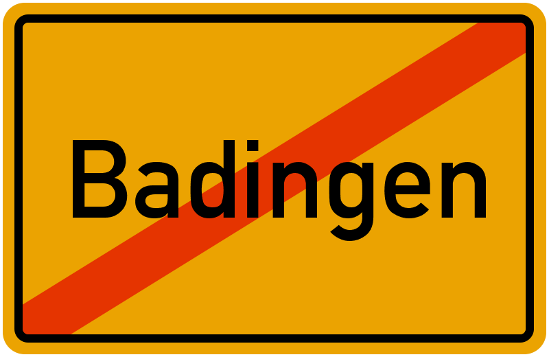 Ortsschild Badingen