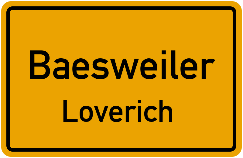 Ortsschild Baesweiler