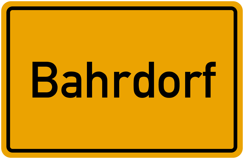 Ortsschild Bahrdorf