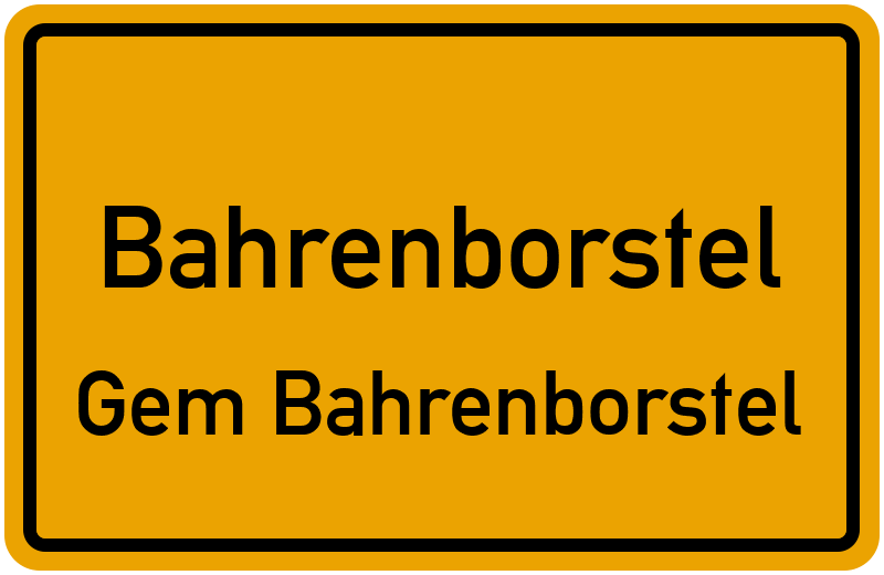 Ortsschild Bahrenborstel