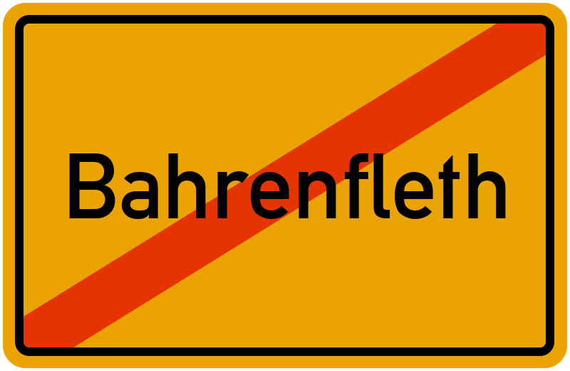 Ortsschild Bahrenfleth