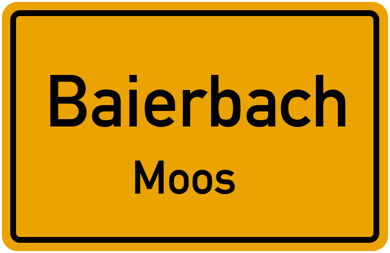 Ortsschild Baierbach