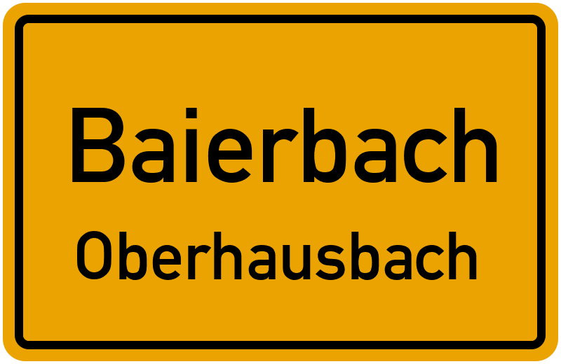 Ortsschild Baierbach