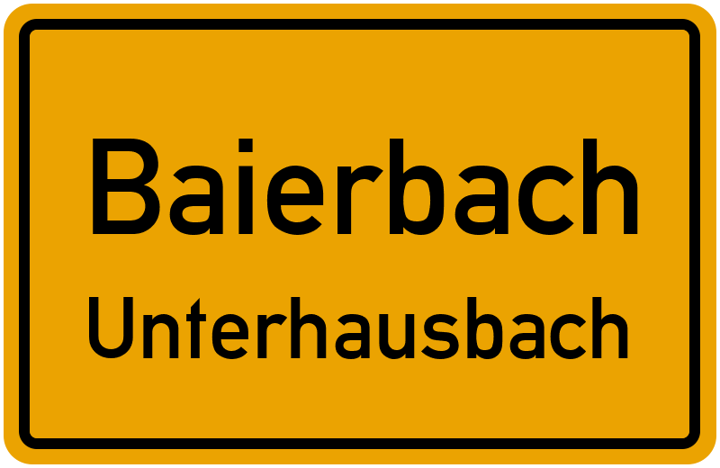 Ortsschild Baierbach
