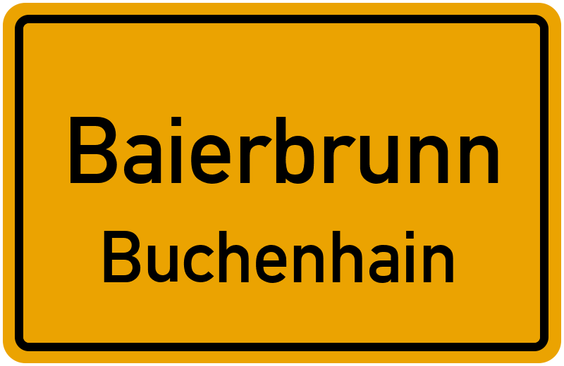 Ortsschild Baierbrunn