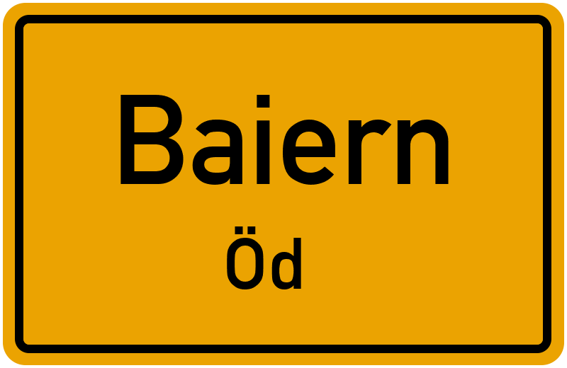 Ortsschild Baiern