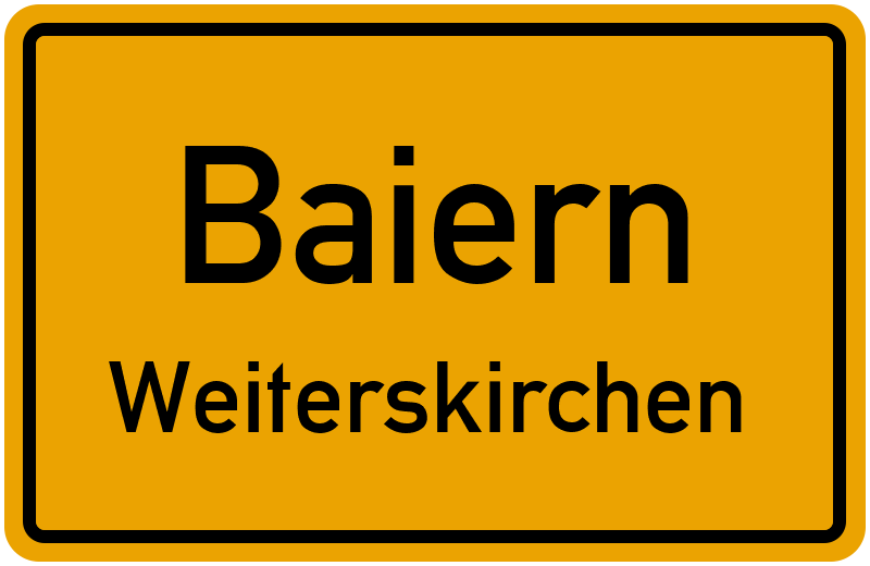Ortsschild Baiern