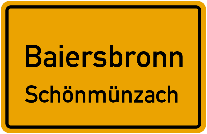 Ortsschild Baiersbronn