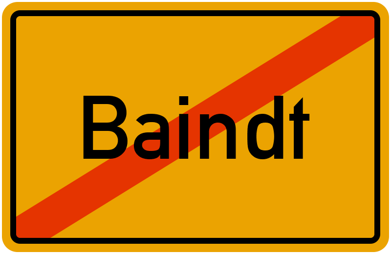 Ortsschild Baindt