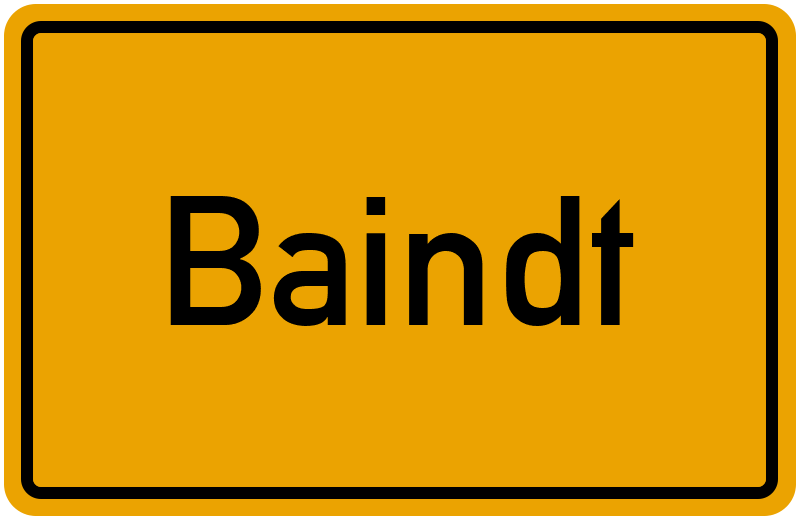 Ortsschild Baindt