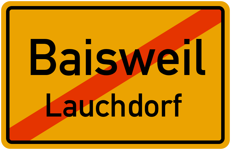 Ortsschild Baisweil