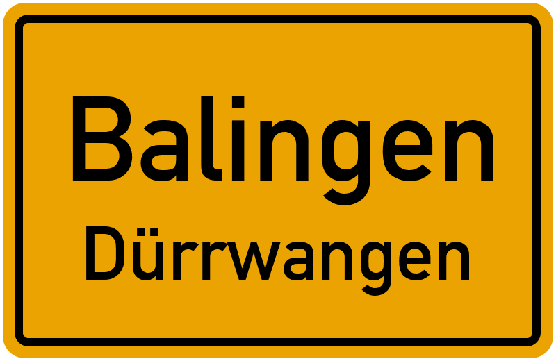 Ortsschild Balingen