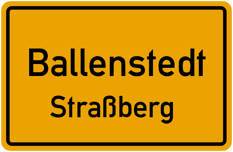 Ortsschild Ballenstedt