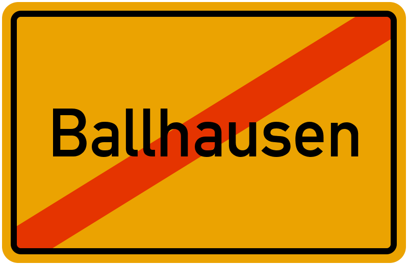 Ortsschild Ballhausen