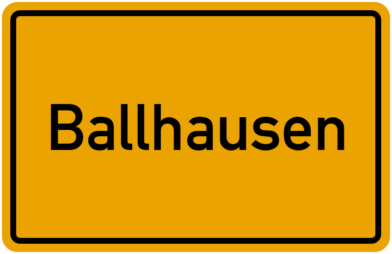 Ortsschild Ballhausen