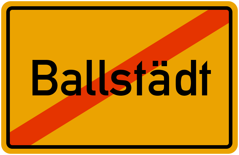 Ortsschild Ballstädt