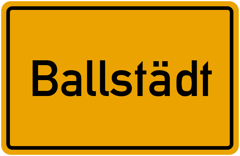 Ortsschild Ballstädt