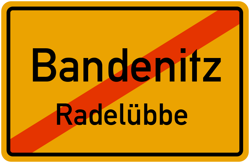 Ortsschild Bandenitz