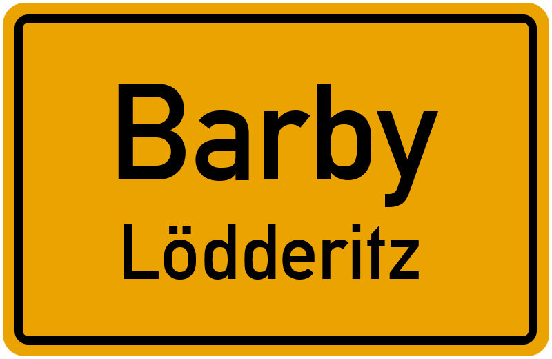 Ortsschild Barby