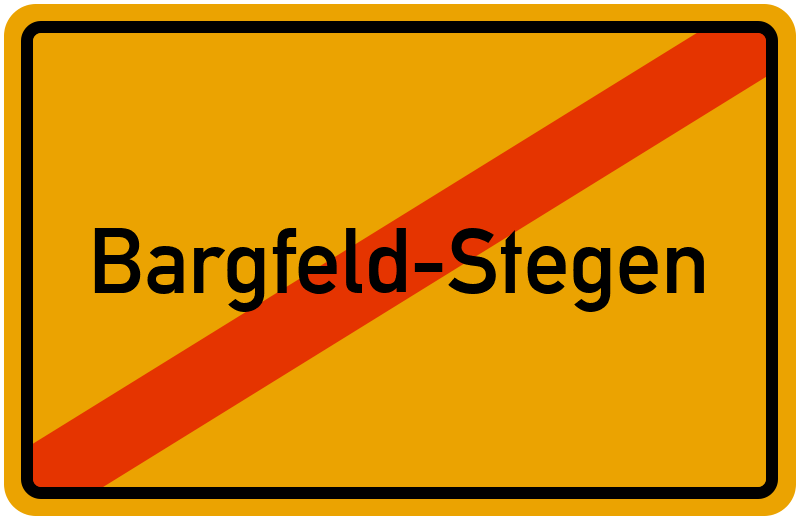 Ortsschild Bargfeld-Stegen