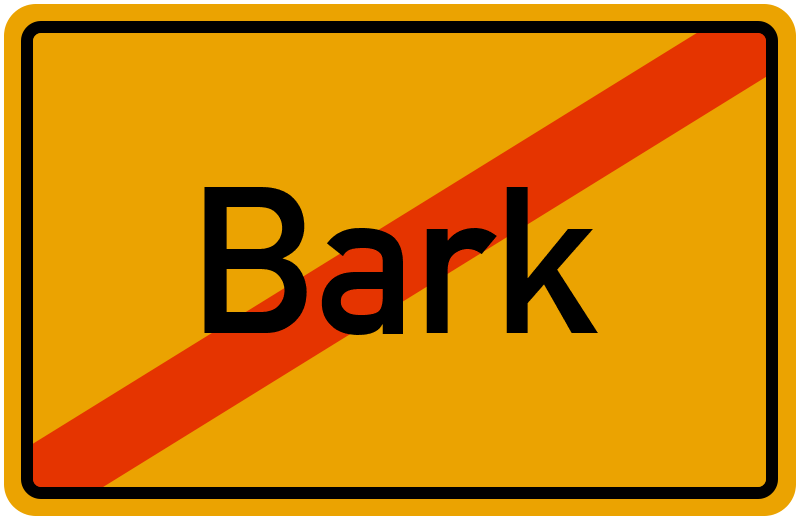 Ortsschild Bark