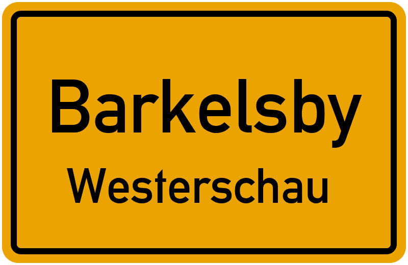 Ortsschild Barkelsby