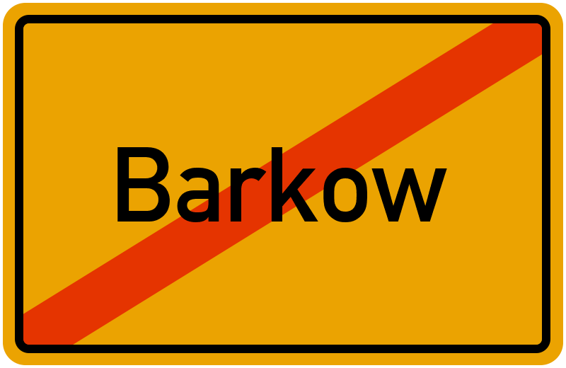 Ortsschild Barkow
