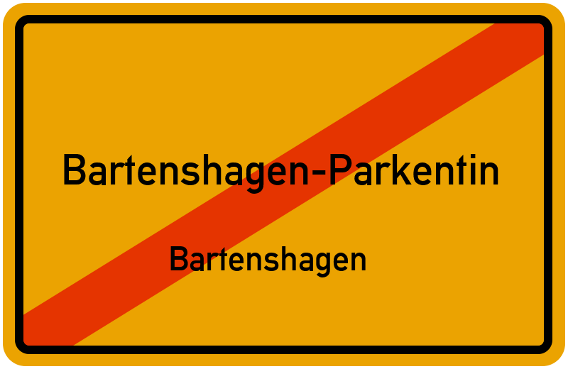 Ortsschild Bartenshagen-Parkentin