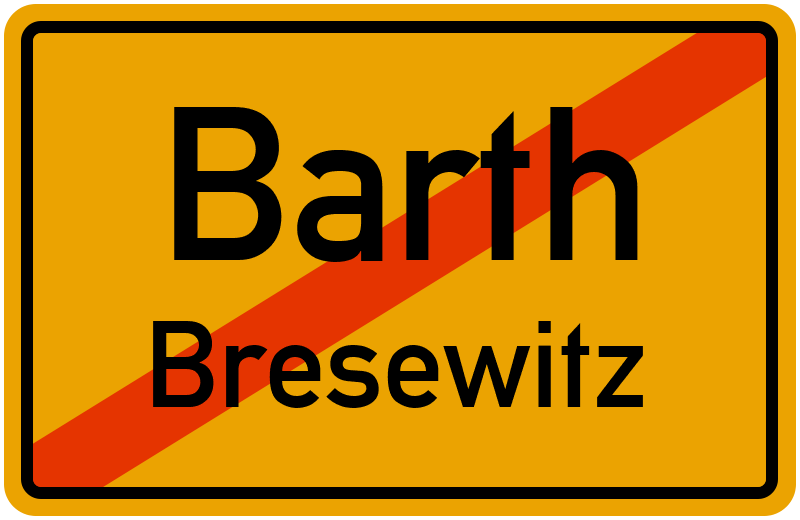 Ortsschild Barth