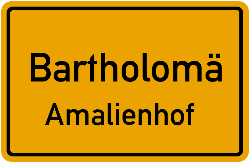 Ortsschild Bartholomä