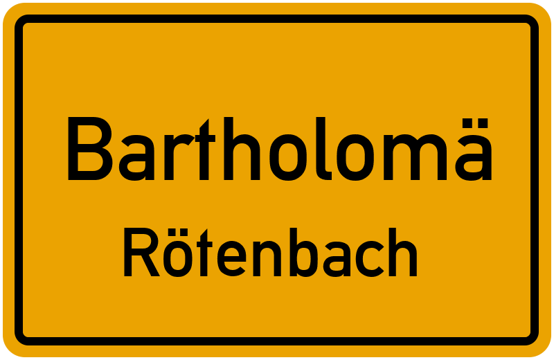 Ortsschild Bartholomä