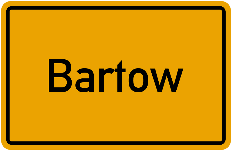 Ortsschild Bartow