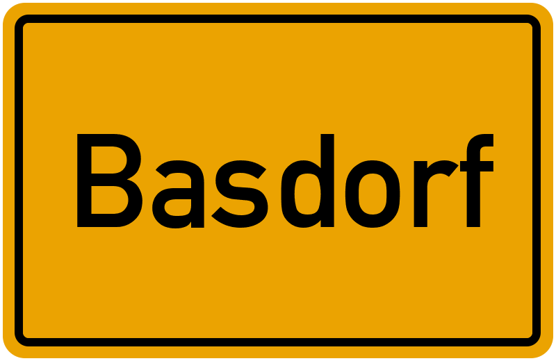 Ortsschild Basdorf