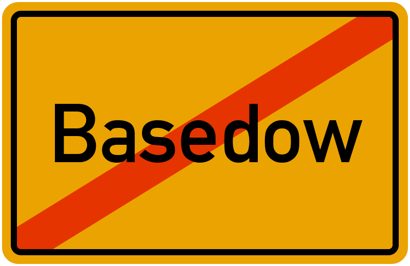 Ortsschild Basedow