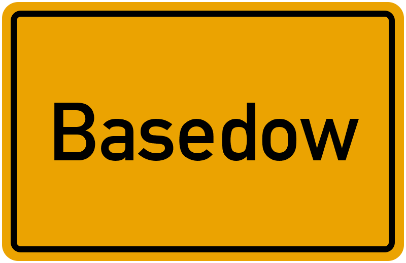 Ortsschild Basedow