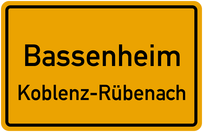 Ortsschild Bassenheim