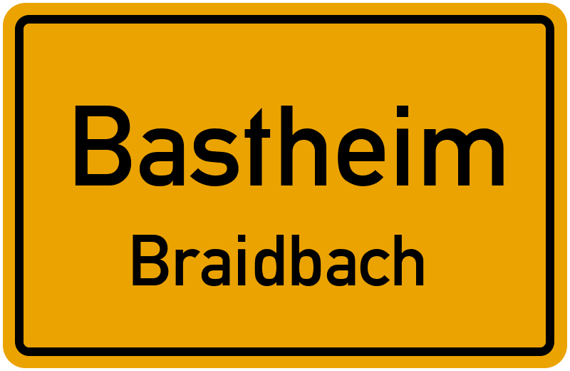 Ortsschild Bastheim