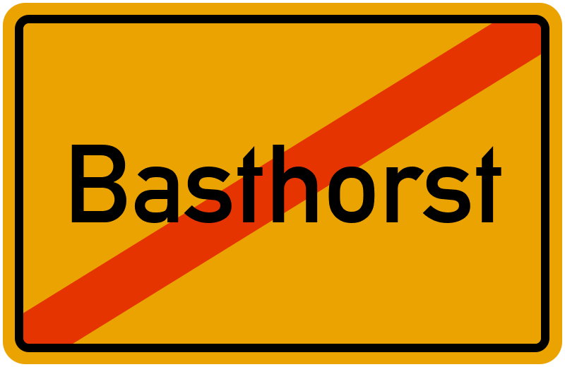 Ortsschild Basthorst