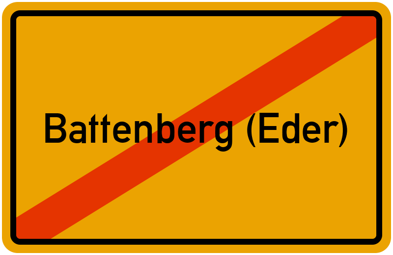 Ortsschild Battenberg (Eder)