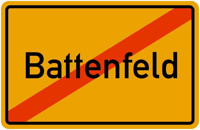 Ortsschild Battenfeld