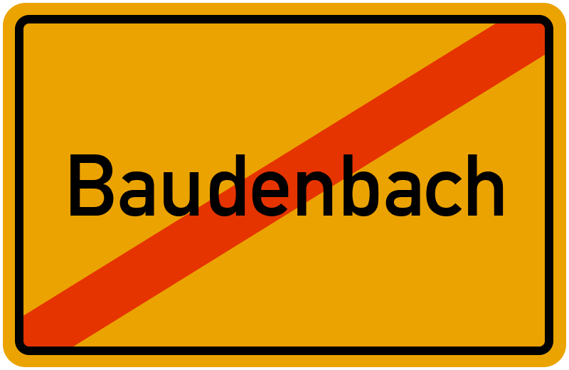 Ortsschild Baudenbach