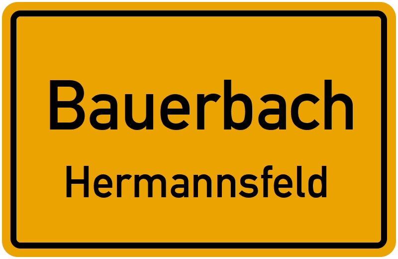 Ortsschild Bauerbach