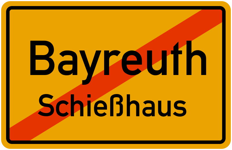 Ortsschild Bayreuth