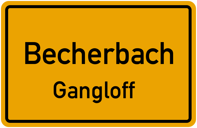 Ortsschild Becherbach