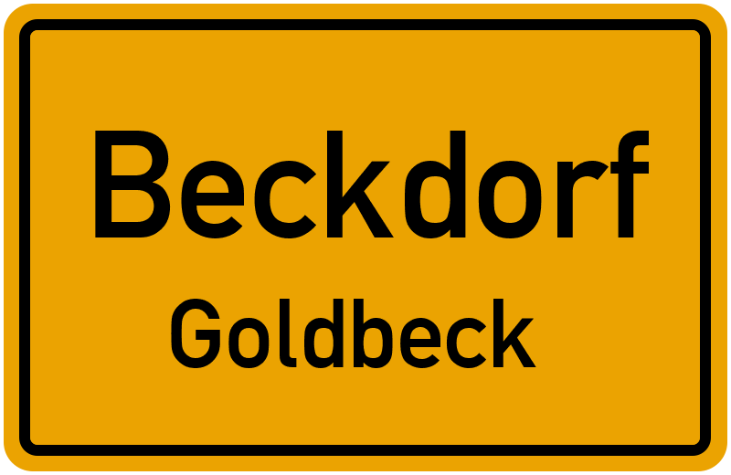 Ortsschild Beckdorf