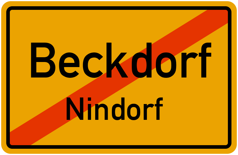 Ortsschild Beckdorf
