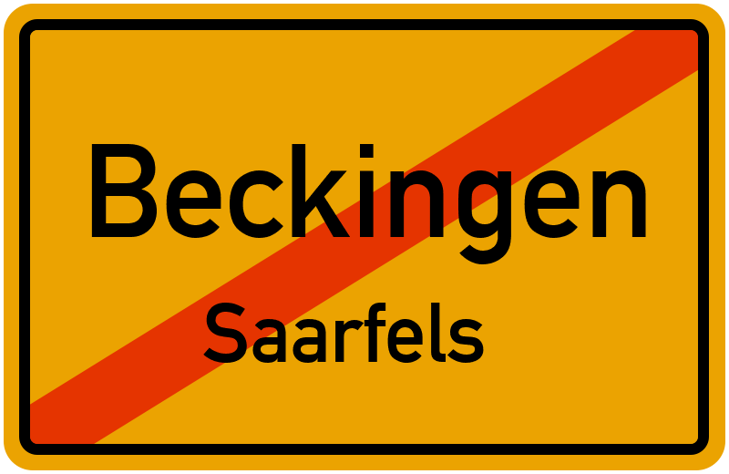 Ortsschild Beckingen